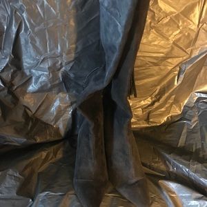 Long suede boots....